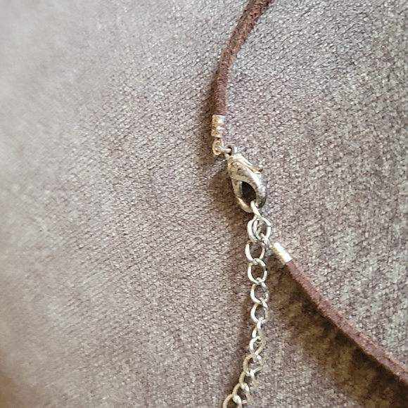 3/$30 Cowboy Core Y2k Leather Metal Enamel Flower Pendant Western Boho Necklace - Picture 4 of 7